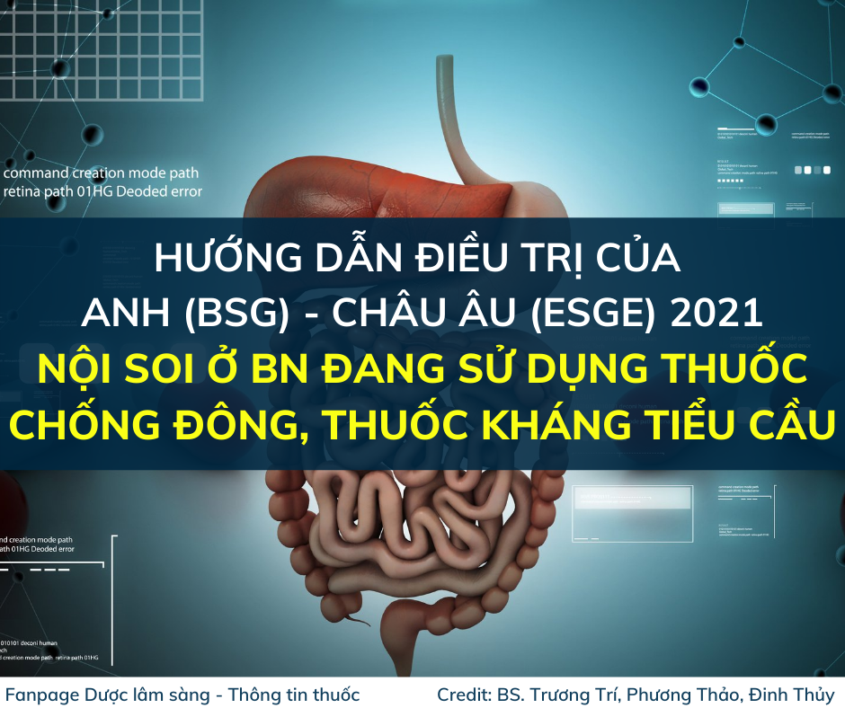 Hướng dẫn về Nội soi ở bệnh nhân đang sử dụng thuốc kháng kết tập tiểu cầu